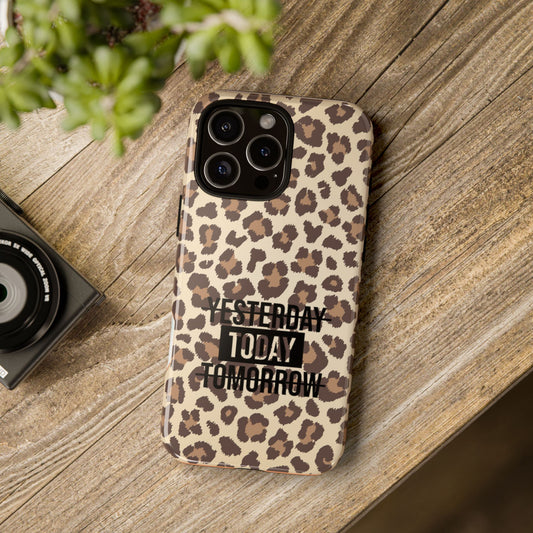 Animal Print Tough Cases for iPhone, Leopard Print Phone Case, Rugged iPhone Cover, Protective Animal Print Case, Wild iPhone Case