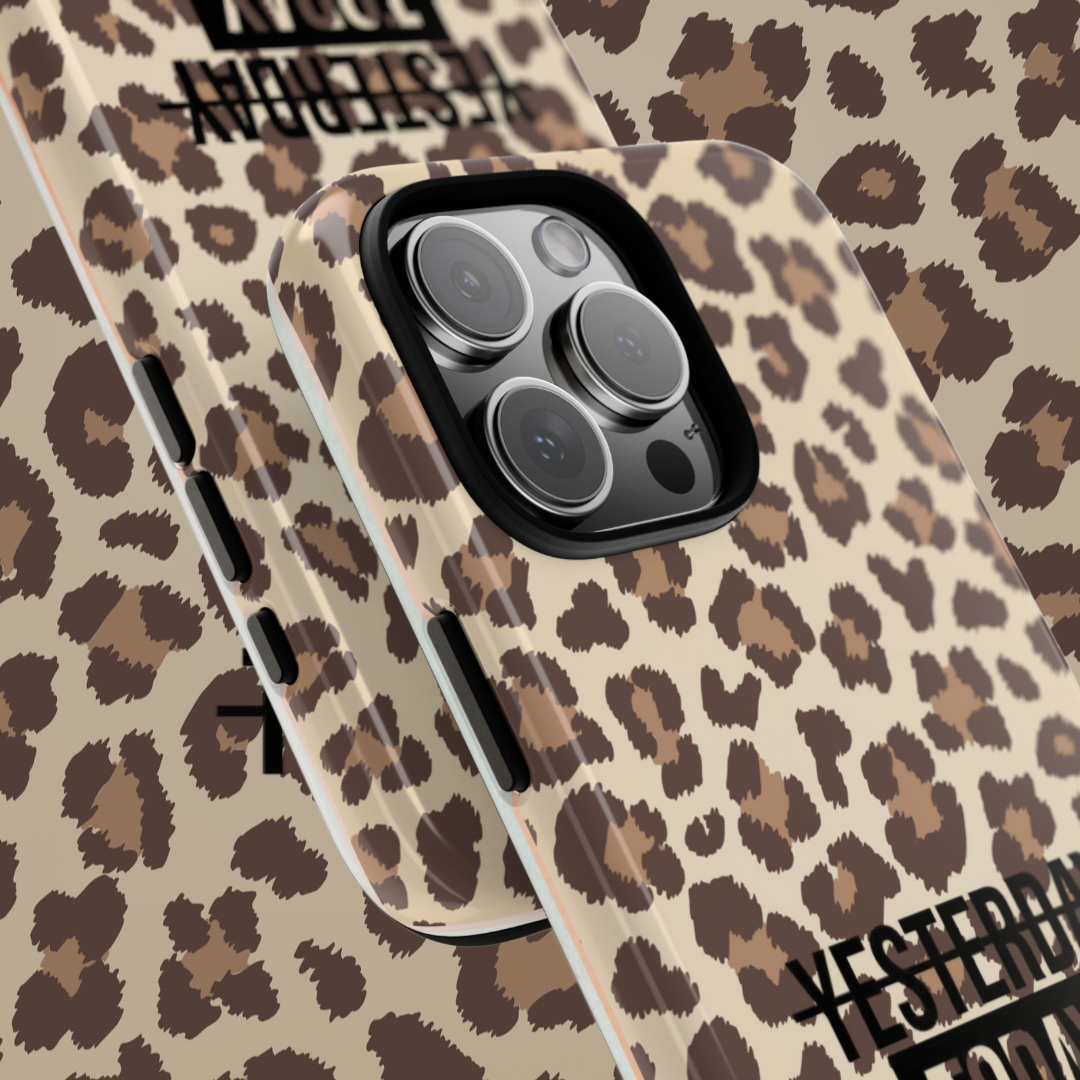 Animal Print Tough Cases for iPhone, Leopard Print Phone Case, Rugged iPhone Cover, Protective Animal Print Case, Wild iPhone Case