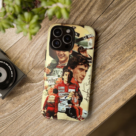 iPhone Case - Ayrton Senna Racing Tough Phone Cover, Motorsport Gift, Sports Fan Accessory, Formula 1 Racing, Car Enthusiast Present
