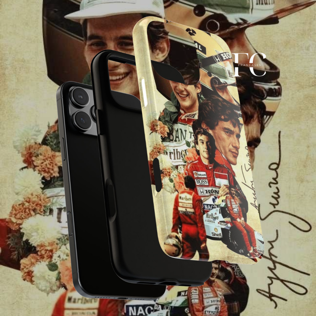 iPhone Case - Ayrton Senna Racing Tough Phone Cover, Motorsport Gift, Sports Fan Accessory, Formula 1 Racing, Car Enthusiast Present