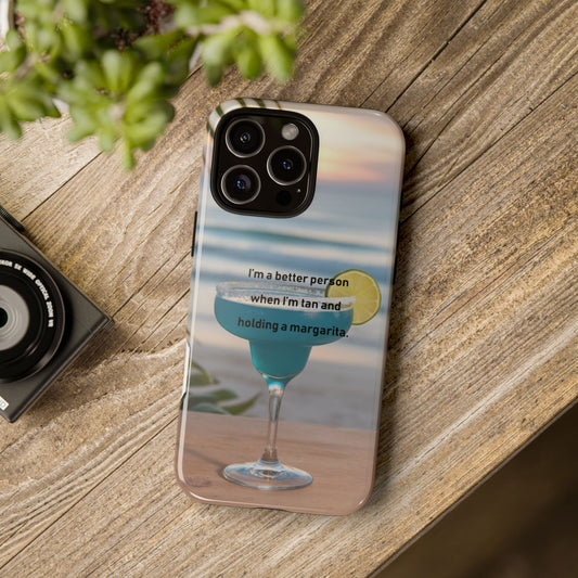 Margarita Summer iPhone Case, Beach Vibes Phone Cover, Citrus Tropical Tough Case, Fun Fruit Design, Protective Smartphone Shell