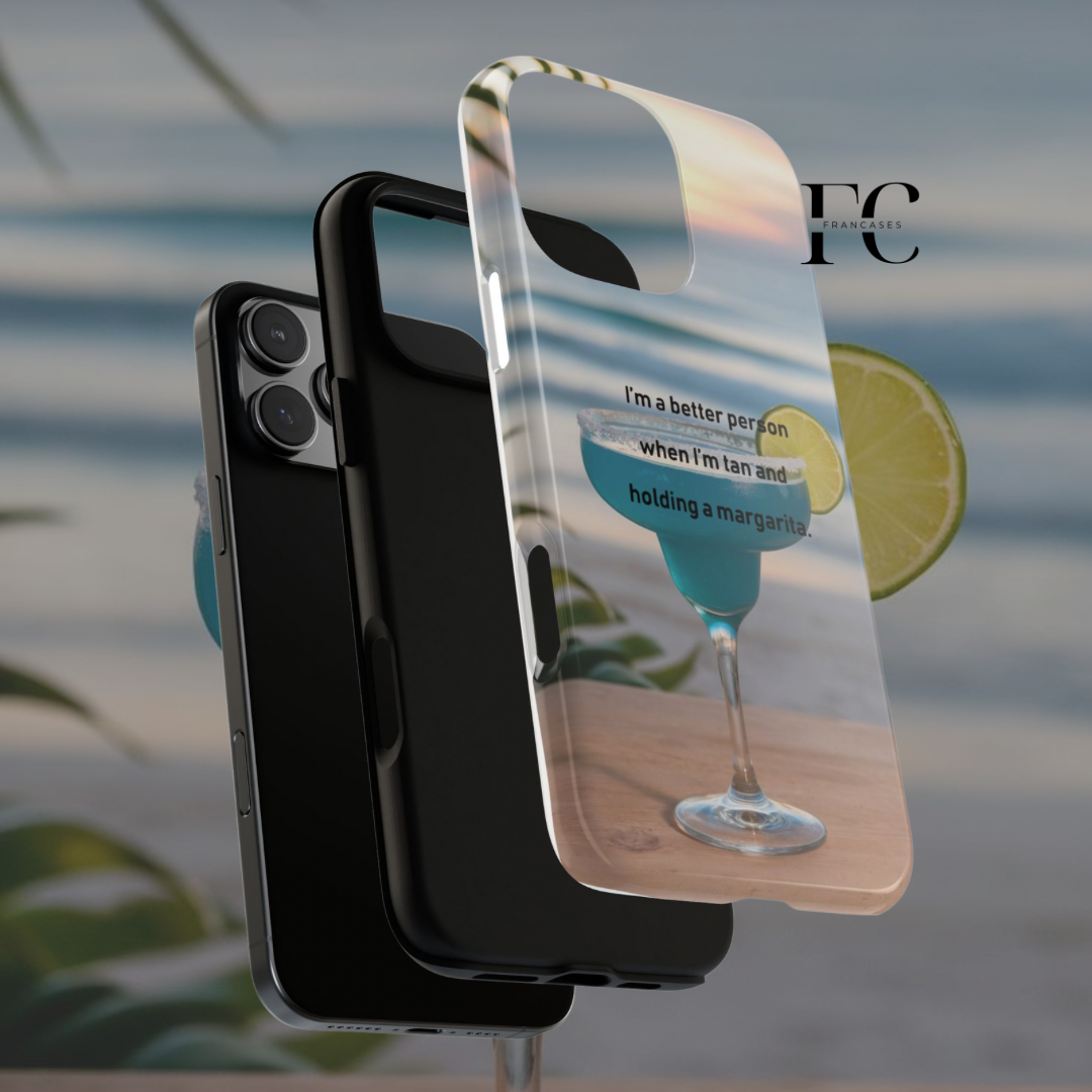 Margarita Summer iPhone Case, Beach Vibes Phone Cover, Citrus Tropical Tough Case, Fun Fruit Design, Protective Smartphone Shell