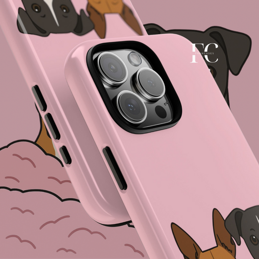 Dogs Tough Cases, Protective Phone Cover, Pet Lover Gift, Animal Print Accessories, Dog Mom Dad Present