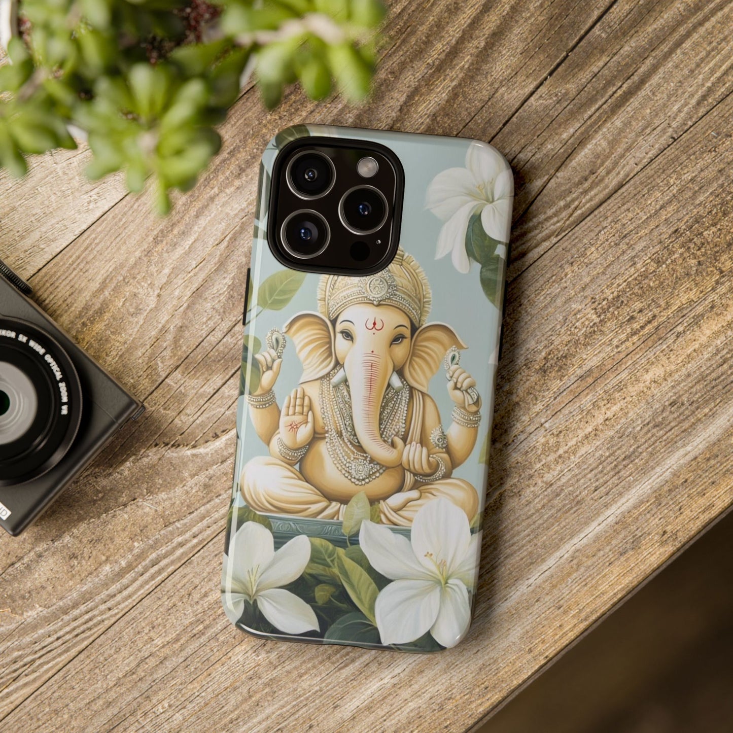 Ganesha iPhone Case - Protective Phone Cover, Hindu Elephant Deity Tough Case, Spiritual Phone Accessories, Unique Gift for Yoga Lovers,