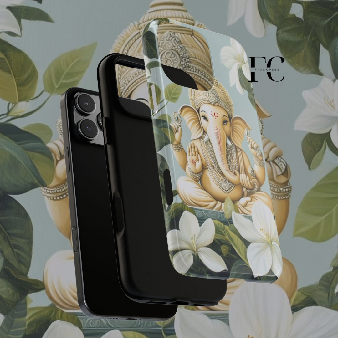 Ganesha iPhone Case - Protective Phone Cover, Hindu Elephant Deity Tough Case, Spiritual Phone Accessories, Unique Gift for Yoga Lovers,
