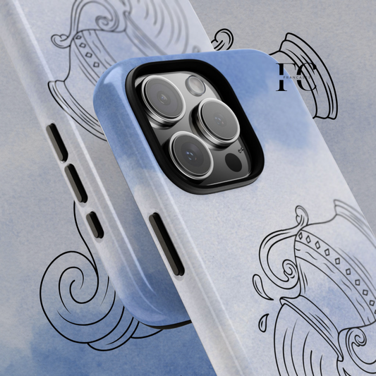 Aquarius iPhone Case, Zodiac Tough Case, Astrology Phone Cover, Water Bearer Sign, Horoscope Gift, Protective Tech Accessory