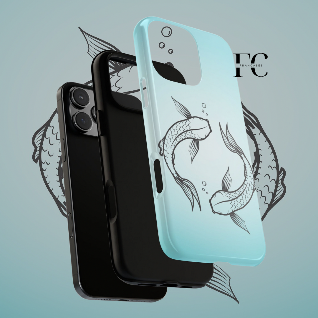 Pisces iPhone Case, Astrology Zodiac Tough Phone Case, Protective Cover, Constellation Gift, Horoscope Accessories