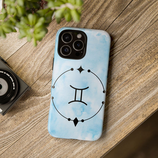 Gemini Zodiac Tough Case for iPhone, Astrology Phone Cover, Horoscope Sign Protective Case, Zodiac Symbol Phone Case, Astrological iPhone