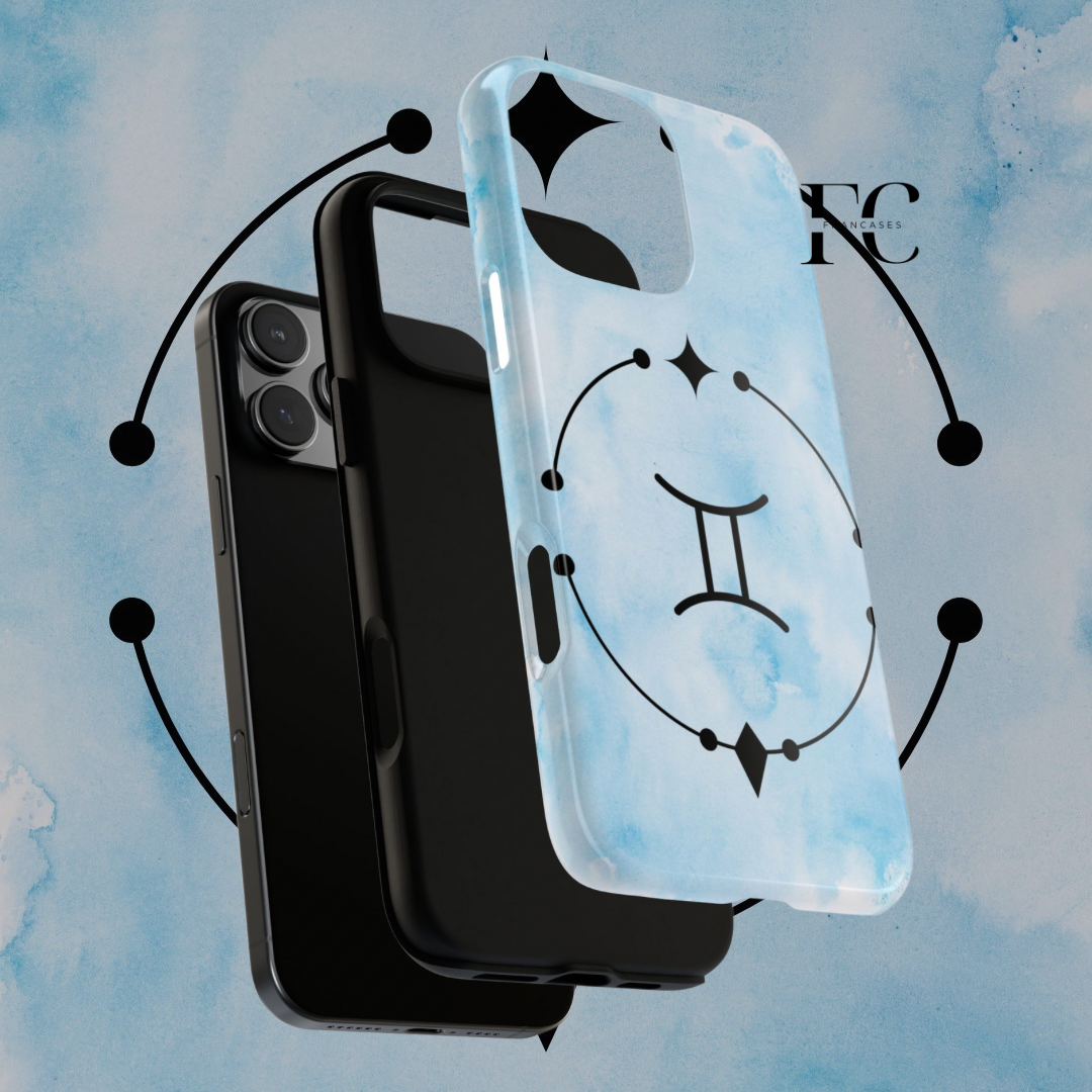 Gemini Zodiac Tough Case for iPhone, Astrology Phone Cover, Horoscope Sign Protective Case, Zodiac Symbol Phone Case, Astrological iPhone