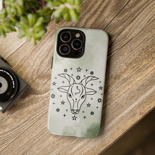 Capricorn Tough Cases, Zodiac iPhone Cover, Astrology Phone Protector, Hard Shell Case, Personalized Gift for Capricorn, Tough Phone Case