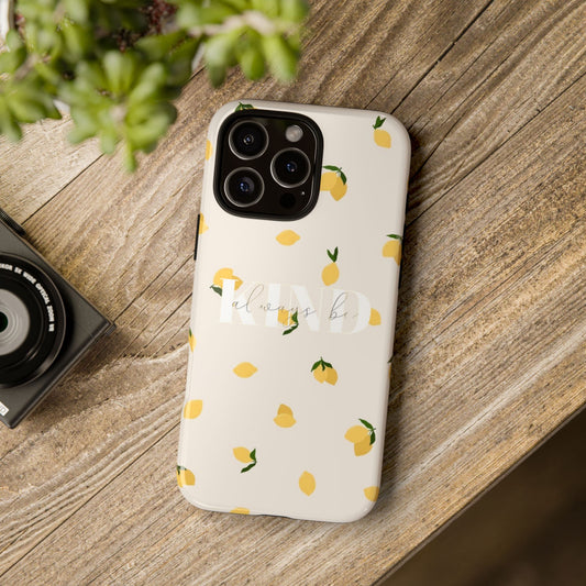 Tough Cases, Be Kind iPhone Cover, Protective Phone Shell, Durable Case, Phone Accessories, Inspirational Quote