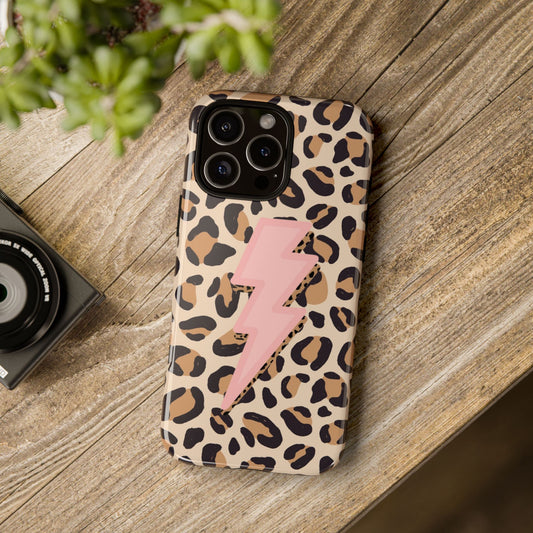 Tough Cases, iPhone Case, Pink Lightning, Tigress Pattern, Protective Cover, Phone Accessories