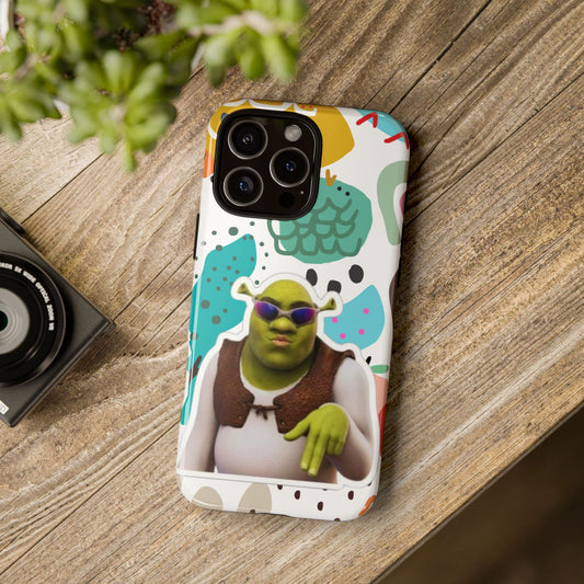 Funny Shrek Tough Case, Shrek Phone Cover, Humorous Ogre iPhone Case, Cartoon Character Cell Phone Protector, Joke Smartphone Shell