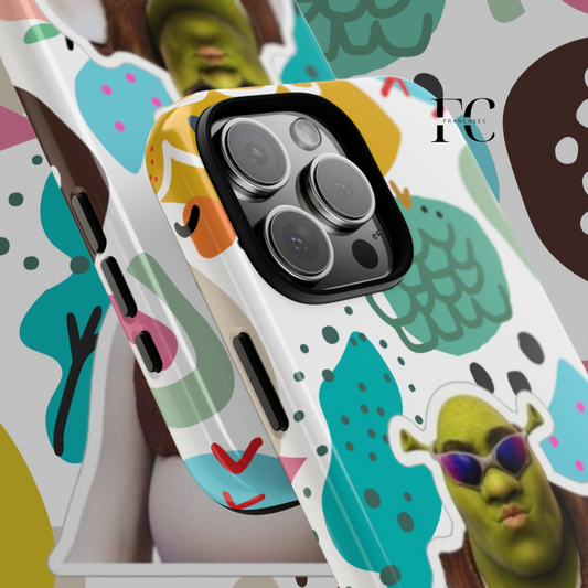 Funny Shrek Tough Case, Shrek Phone Cover, Humorous Ogre iPhone Case, Cartoon Character Cell Phone Protector, Joke Smartphone Shell