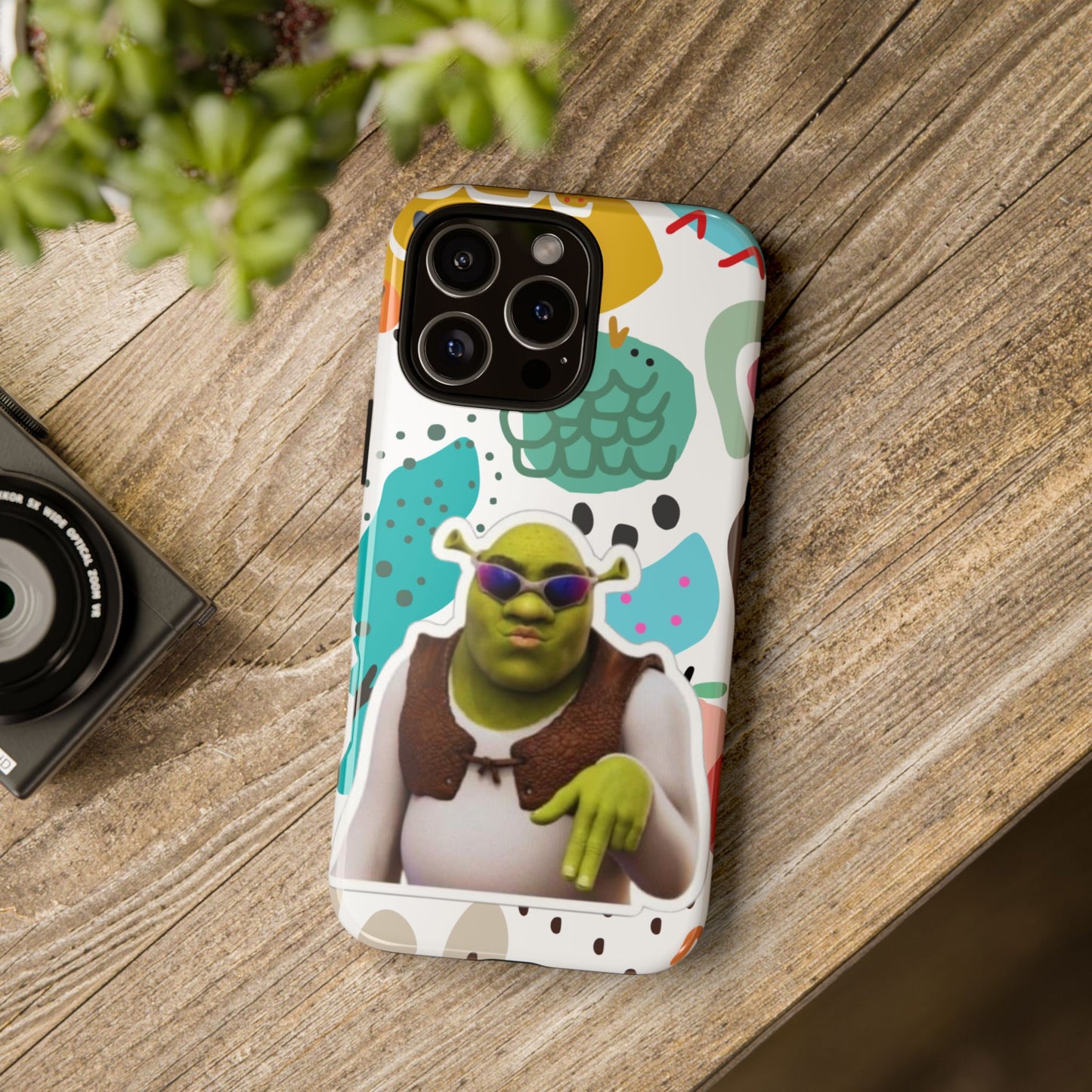 Funny Shrek Tough Case, Shrek Phone Cover, Humorous Ogre iPhone Case, Cartoon Character Cell Phone Protector, Joke Smartphone Shell