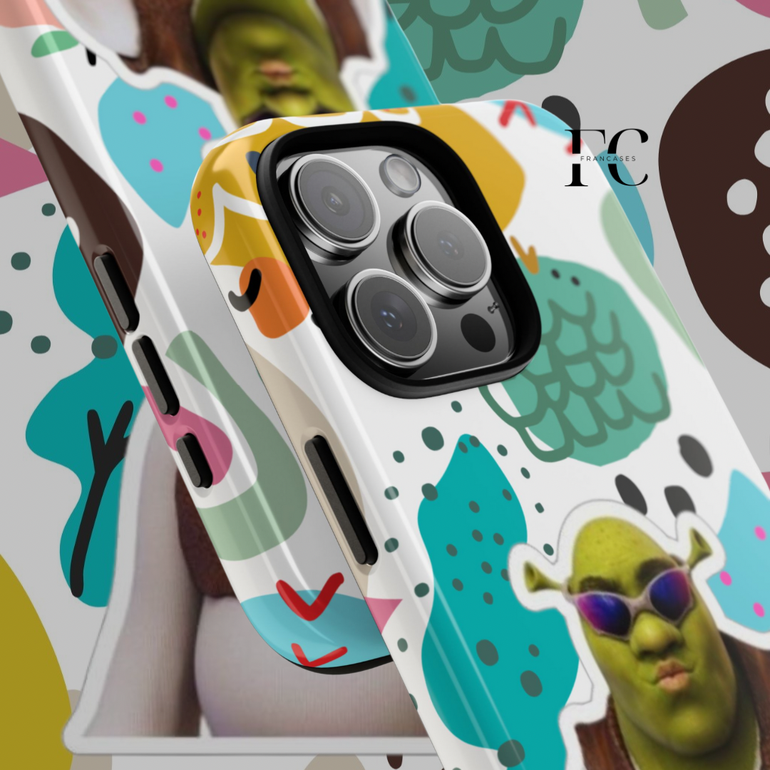 Funny Shrek Tough Case, Shrek Phone Cover, Humorous Ogre iPhone Case, Cartoon Character Cell Phone Protector, Joke Smartphone Shell