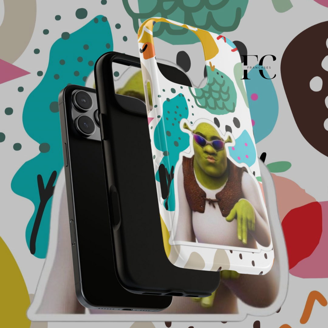 Funny Shrek Tough Case, Shrek Phone Cover, Humorous Ogre iPhone Case, Cartoon Character Cell Phone Protector, Joke Smartphone Shell